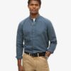The Merchant Store – koszula Henley w kolorze indygo The Merchant Store – koszula Henley w kolorze indygo