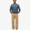 The Merchant Store – koszula Henley w kolorze indygo The Merchant Store – koszula Henley w kolorze indygo