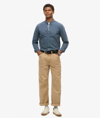 The Merchant Store – koszula Henley w kolorze indygo The Merchant Store – koszula Henley w kolorze indygo