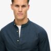 The Merchant Store – koszula Henley w kolorze indygo The Merchant Store – koszula Henley w kolorze indygo
