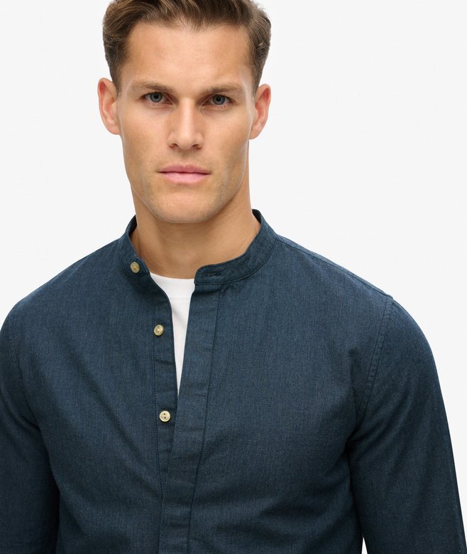 The Merchant Store – koszula Henley w kolorze indygo The Merchant Store – koszula Henley w kolorze indygo