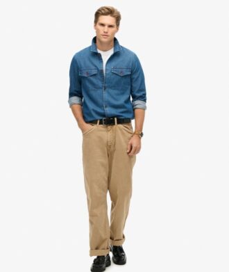 The Merchant Store – koszula oversize w kolorze indygo