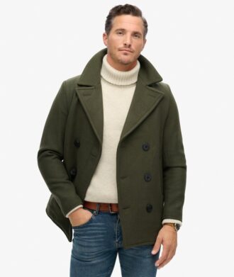 The Merchant Store – płaszcz typu pea coat z mieszanki wełny