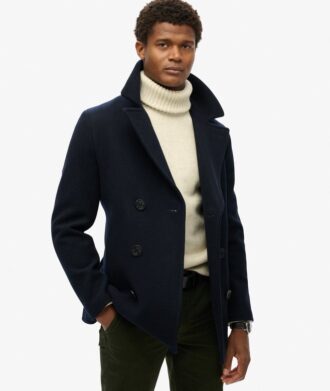 The Merchant Store – płaszcz typu pea coat z mieszanki wełny The Merchant Store – płaszcz typu pea coat z mieszanki wełny