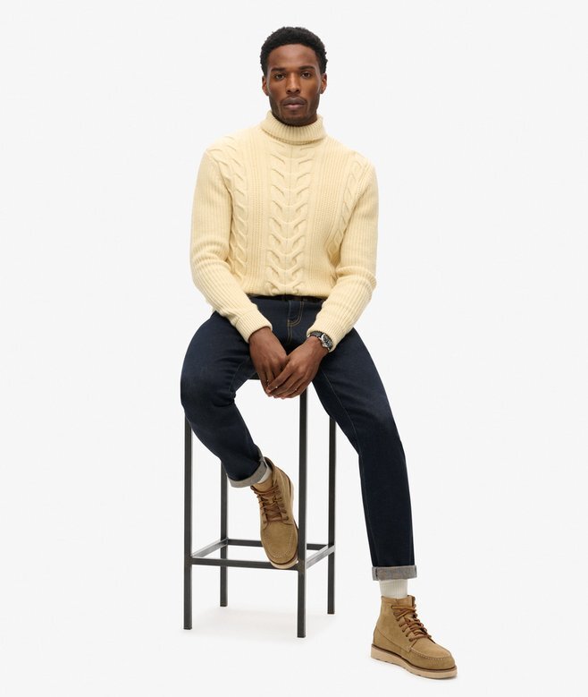 The Merchant Store – sweter z golfem i splotem typu cable The Merchant Store – sweter z golfem i splotem typu cable