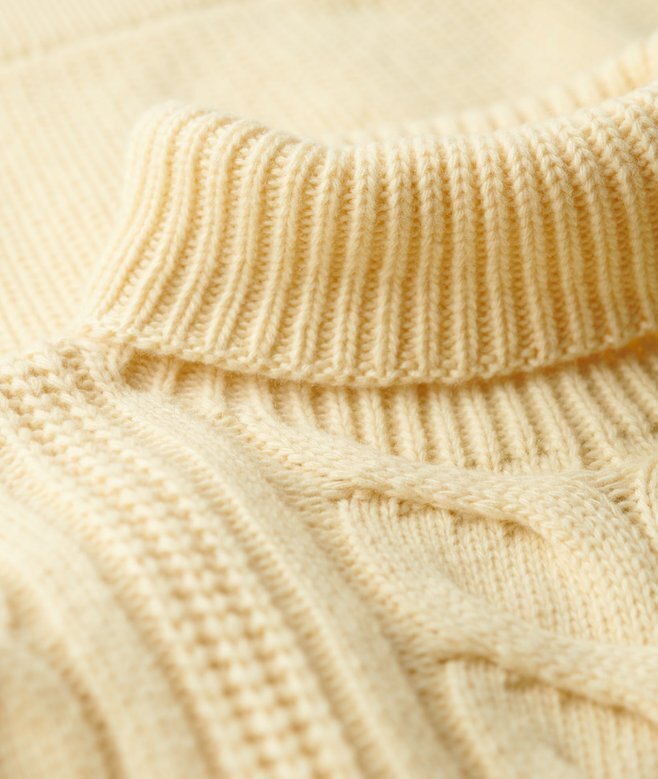 The Merchant Store – sweter z golfem i splotem typu cable The Merchant Store – sweter z golfem i splotem typu cable