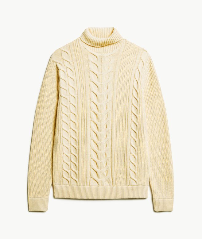 The Merchant Store – sweter z golfem i splotem typu cable The Merchant Store – sweter z golfem i splotem typu cable