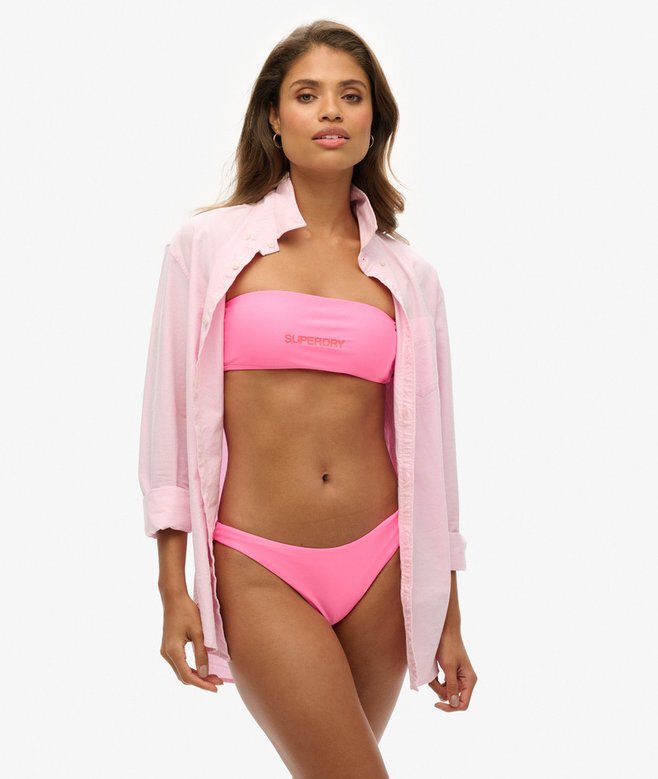 Top bikini bandeau z logo Top bikini bandeau z logo