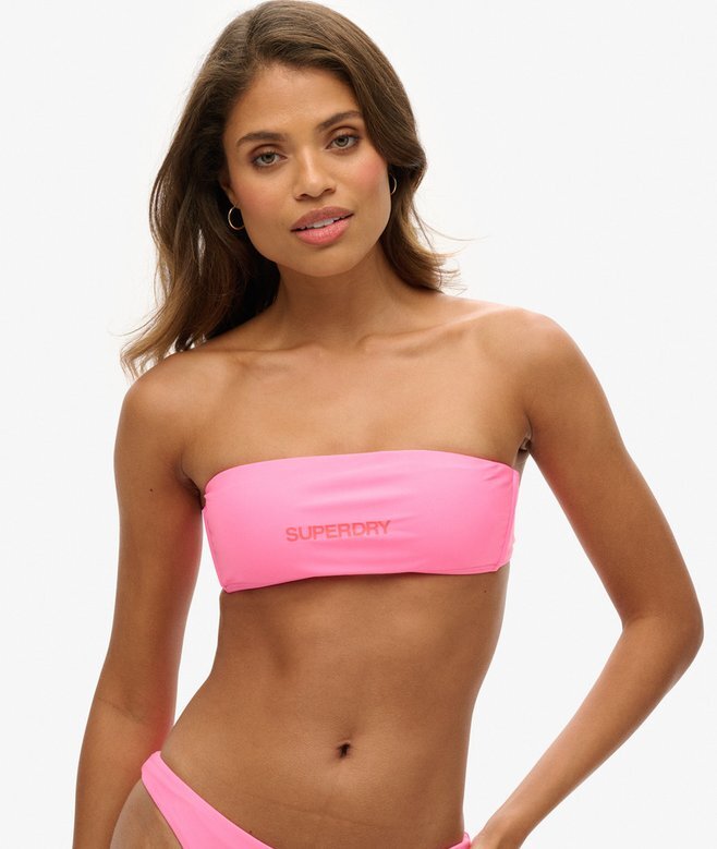 Top bikini bandeau z logo Top bikini bandeau z logo