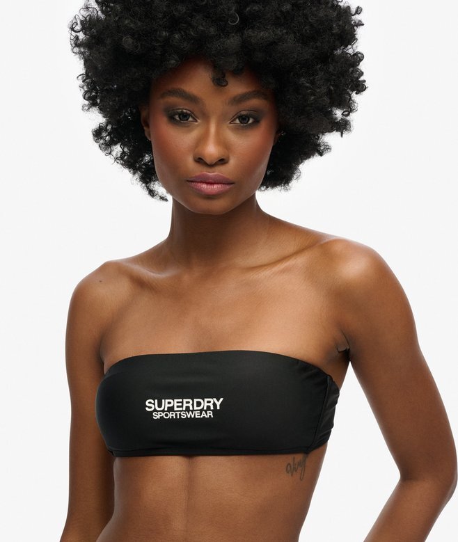 Top bikini bandeau z logo Top bikini bandeau z logo