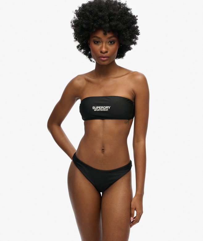 Top bikini bandeau z logo Top bikini bandeau z logo
