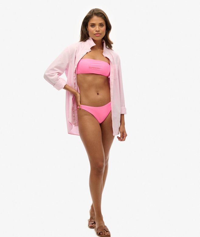 Top bikini bandeau z logo Top bikini bandeau z logo