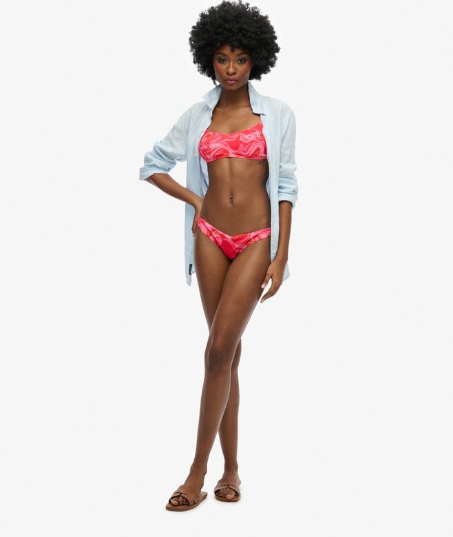 Top bikini typu braletka z nadrukiem Top bikini typu braletka z nadrukiem