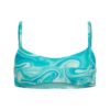 Top bikini typu braletka z nadrukiem