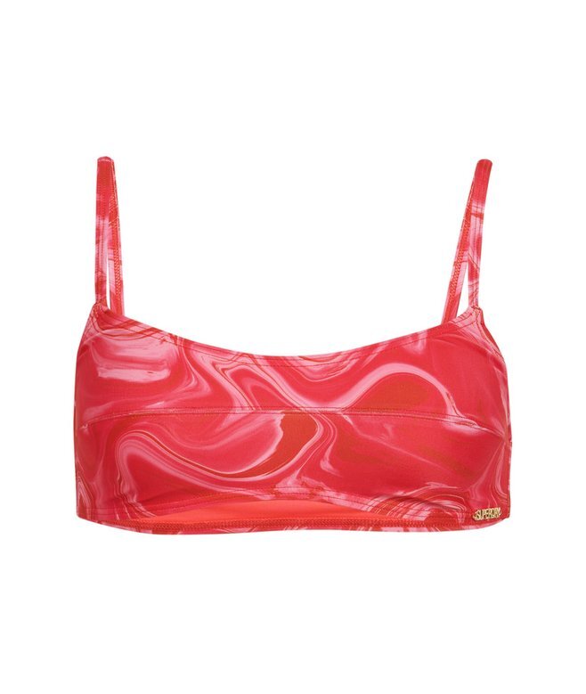 Top bikini typu braletka z nadrukiem Top bikini typu braletka z nadrukiem