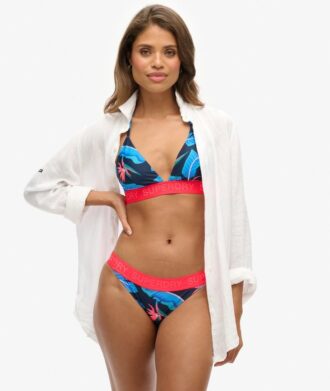 Top bikini z trójkątnym logo
