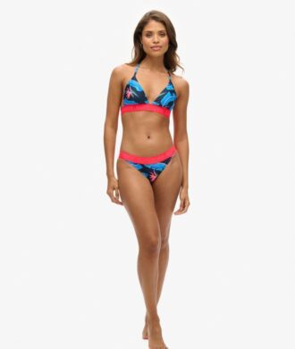 Top bikini z trójkątnym logo