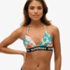 Top bikini z trójkątnym logo