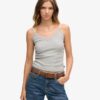 Top na ramiączkach z Organic Cotton z wykończeniem z koronki Vintage Top na ramiączkach z Organic Cotton z wykończeniem z koronki Vintage