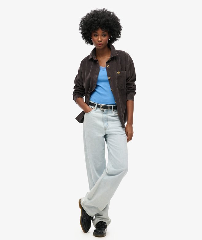 Top na ramiączkach z Organic Cotton z wykończeniem z koronki Vintage Top na ramiączkach z Organic Cotton z wykończeniem z koronki Vintage