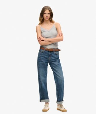 Top na ramiączkach z Organic Cotton z wykończeniem z koronki Vintage
