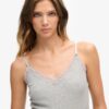 Top na ramiączkach z Organic Cotton z wykończeniem z koronki Vintage Top na ramiączkach z Organic Cotton z wykończeniem z koronki Vintage