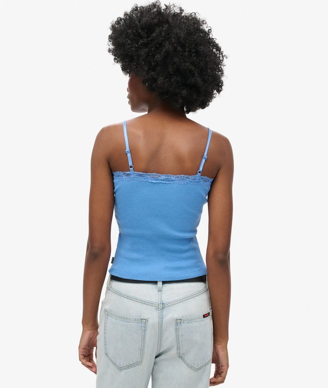 Top na ramiączkach z Organic Cotton z wykończeniem z koronki Vintage Top na ramiączkach z Organic Cotton z wykończeniem z koronki Vintage
