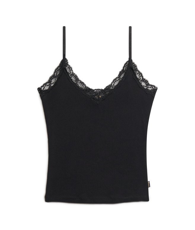 Top na ramiączkach z Organic Cotton z wykończeniem z koronki Vintage Top na ramiączkach z Organic Cotton z wykończeniem z koronki Vintage