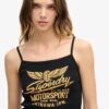 Top na ramiączkach z prążkowanym wzorem w stylu retro