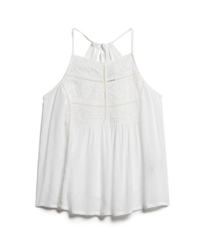 Top na ramiączkach z Vintage’ową koronkową wstawką Top na ramiączkach z Vintage’ową koronkową wstawką