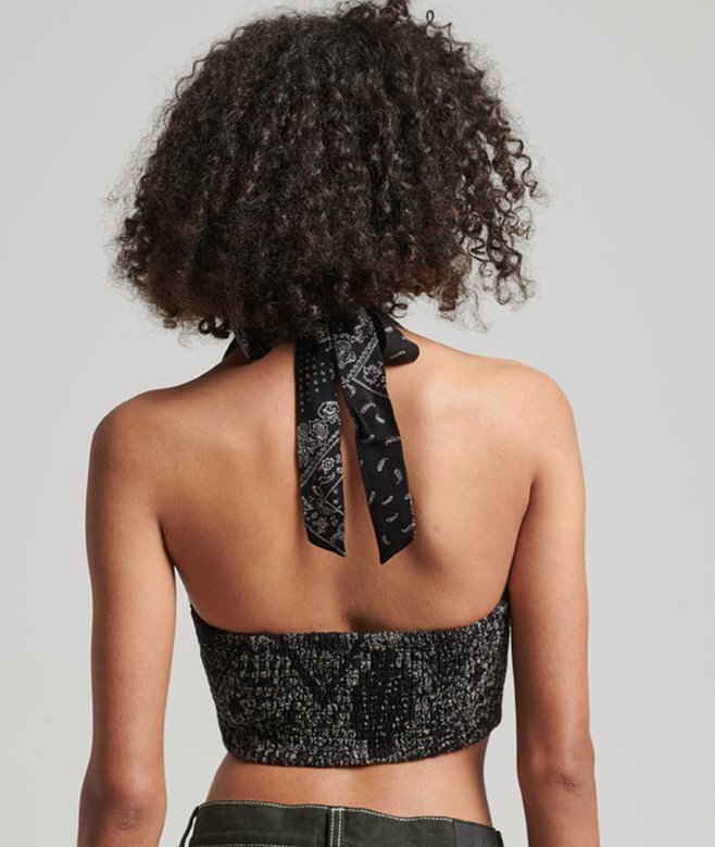 Top w stylu Vintage z wiązaniem na szyi Top w stylu Vintage z wiązaniem na szyi