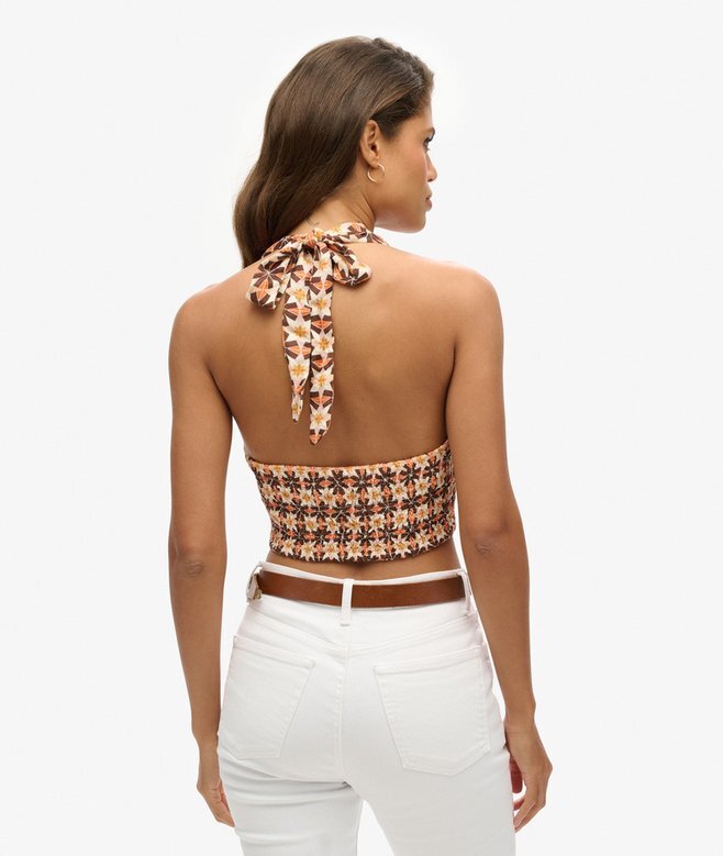 Top w stylu Vintage z wiązaniem na szyi Top w stylu Vintage z wiązaniem na szyi