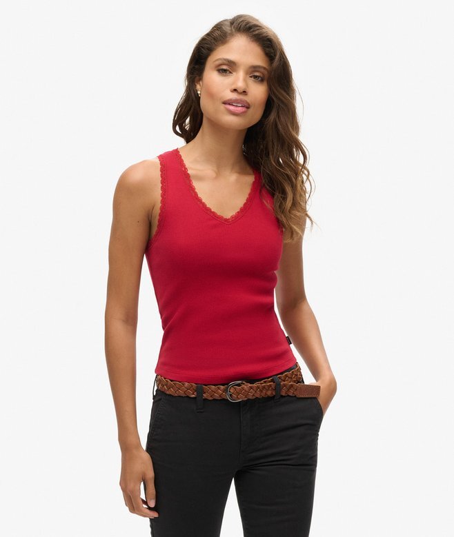 Top z koronkową lamówką z serii Athletic Essentials Top z koronkową lamówką z serii Athletic Essentials