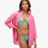 Trójkątny top bikini w paski Trójkątny top bikini w paski