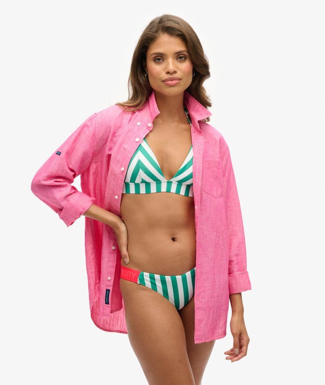 Trójkątny top bikini w paski Trójkątny top bikini w paski