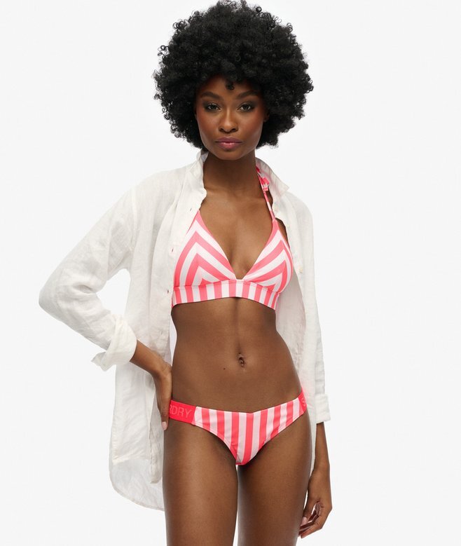 Trójkątny top bikini w paski Trójkątny top bikini w paski
