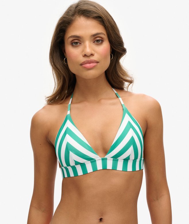 Trójkątny top bikini w paski Trójkątny top bikini w paski