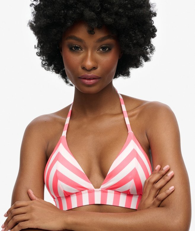 Trójkątny top bikini w paski Trójkątny top bikini w paski