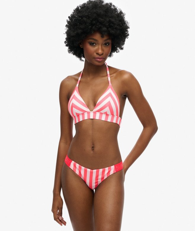 Trójkątny top bikini w paski Trójkątny top bikini w paski