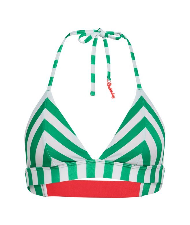 Trójkątny top bikini w paski Trójkątny top bikini w paski