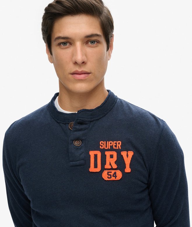Vintage Athletic Top z długim rękawem typu Henley Vintage Athletic Top z długim rękawem typu Henley