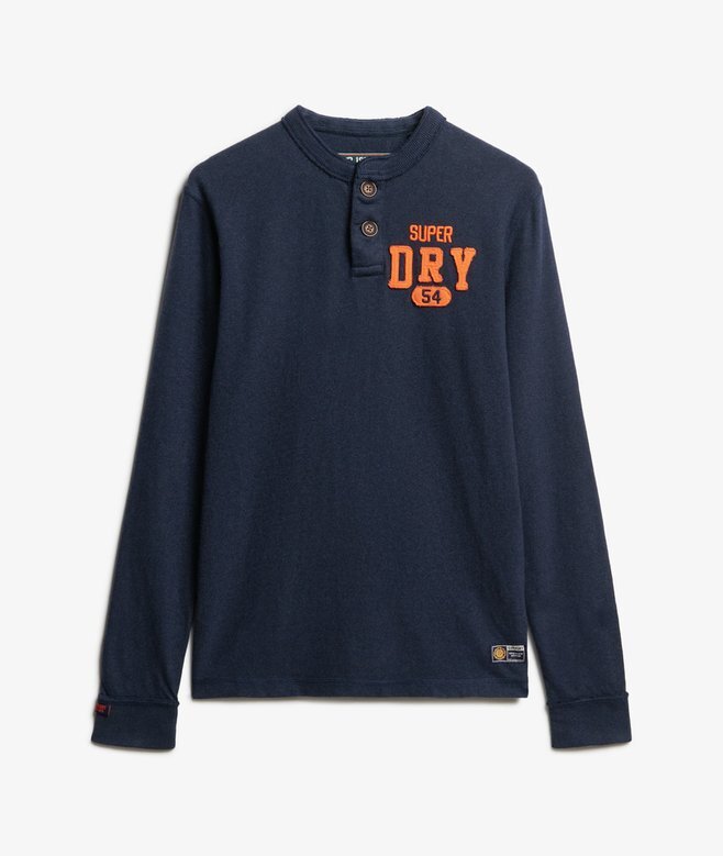 Vintage Athletic Top z długim rękawem typu Henley Vintage Athletic Top z długim rękawem typu Henley