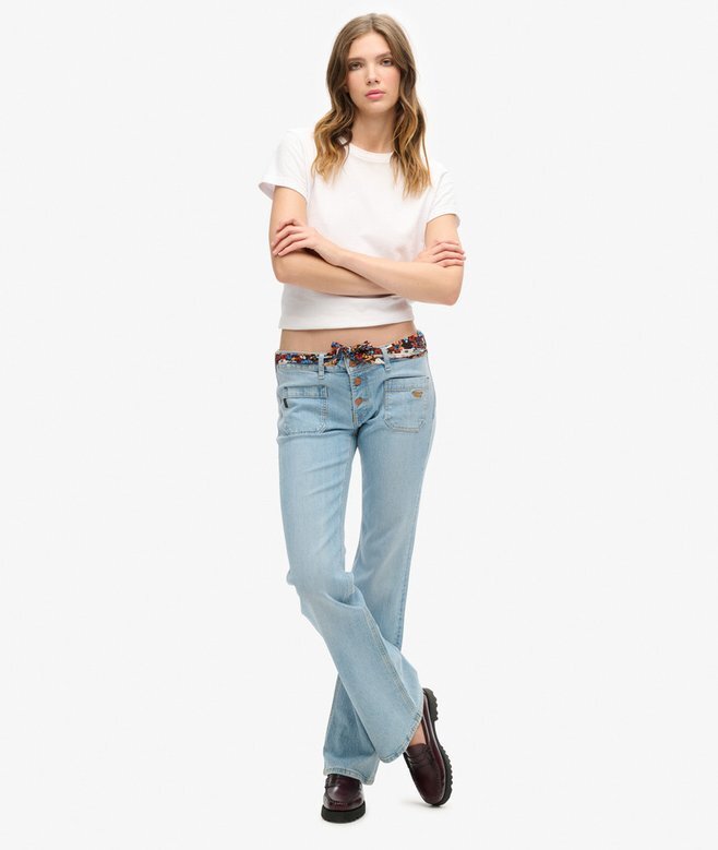 Vintage Organic Cotton Low Rise Slim Flare Jeans Vintage Organic Cotton Low Rise Slim Flare Jeans