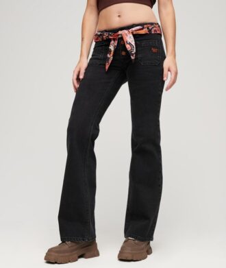 Vintage Organic Cotton Low Rise Slim Flare Jeans