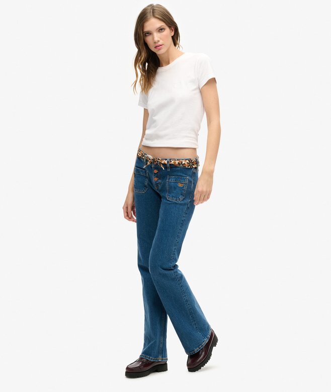 Vintage Organic Cotton Low Rise Slim Flare Jeans Vintage Organic Cotton Low Rise Slim Flare Jeans