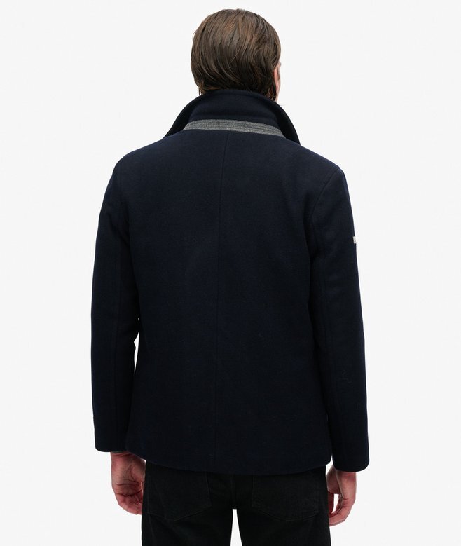 Wełniany płaszcz typu peacoat 2 w 1 Wełniany płaszcz typu peacoat 2 w 1