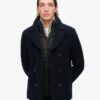 Wełniany płaszcz typu peacoat 2 w 1 Wełniany płaszcz typu peacoat 2 w 1
